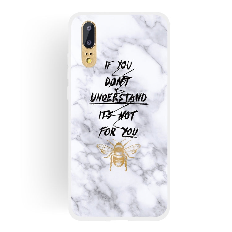 Bee Scrub Semi-transparent TPU Marble Phone Case for Huawei P20