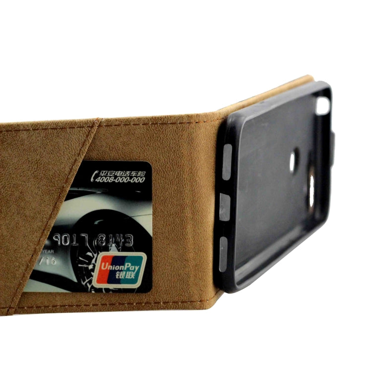 Business Style Vertical Flip TPU Leather Case  with Card Slot for Huawei Honor 7A / Enjoy 8E(Black)