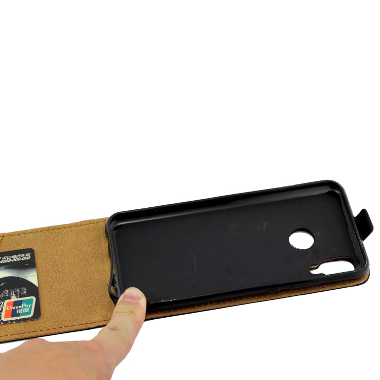 Business Style Vertical Flip PU Leather Case with Card Slot for Huawei Nova 3(Black)