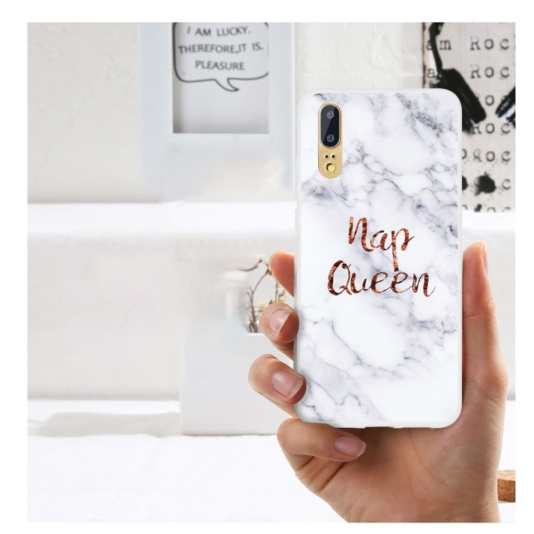 Queen Frosted Matte Semi-transparent TPU Marble Phone Case for Huawei P20 Lite / Nova 3e