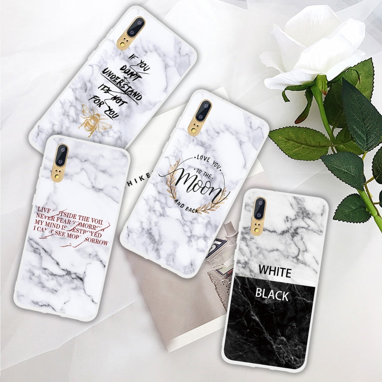 Vase Pattern Matte Semi-transparent TPU Marble Phone Case for Huawei P20 Lite