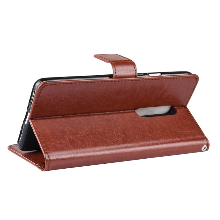 Retro Crazy Horse Texture Horizontal Flip Leather Case for OnePlus 7 Pro, with Holder & Card Slots & Photo Frame