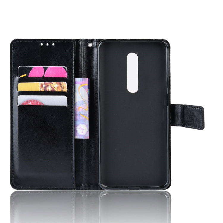 Retro Crazy Horse Texture Horizontal Flip Leather Case for OnePlus 7 Pro, with Holder & Card Slots & Photo Frame