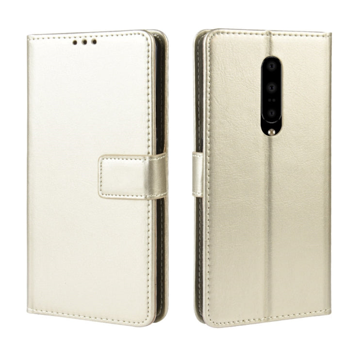 Retro Crazy Horse Texture Horizontal Flip Leather Case for OnePlus 7 Pro, with Holder & Card Slots & Photo Frame