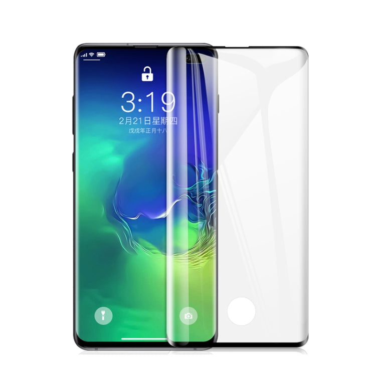 mocolo 0.33mm 9H 3D Round Edge Tempered Glass Film for Galaxy S10, Fingerprint Unlock Supported (Black)