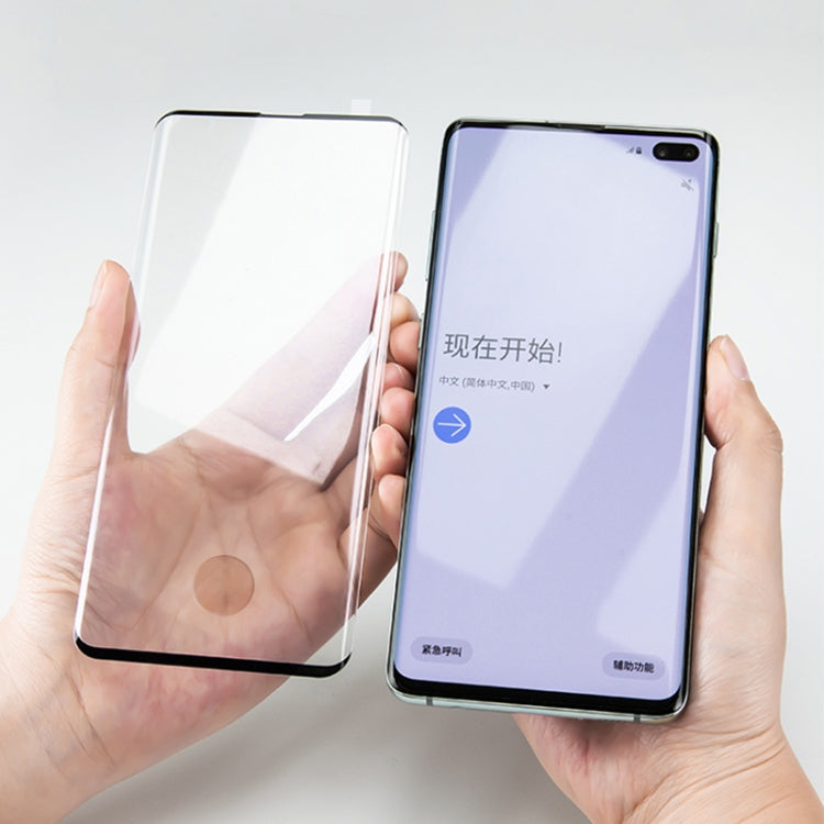 mocolo 0.33mm 9H 3D Round Edge Tempered Glass Film for Galaxy S10, Fingerprint Unlock Supported (Black)