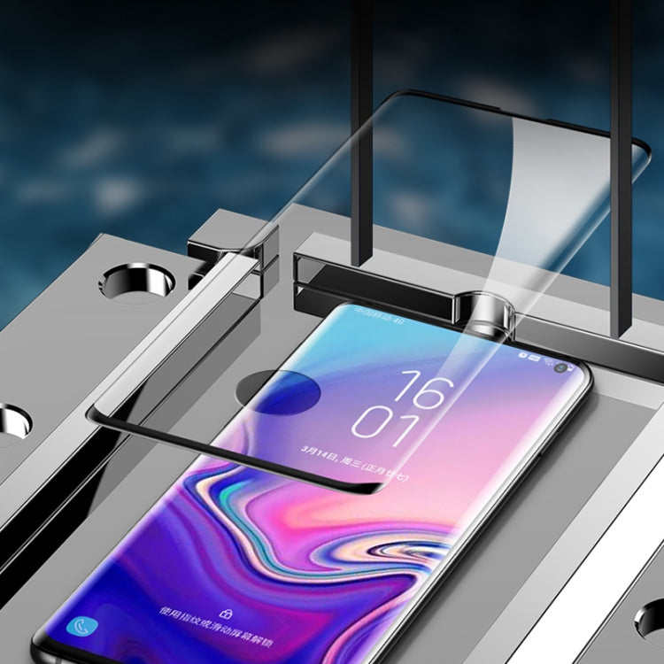 mocolo 0.33mm 9H 3D Round Edge Tempered Glass Film for Galaxy S10, Fingerprint Unlock Supported (Black)