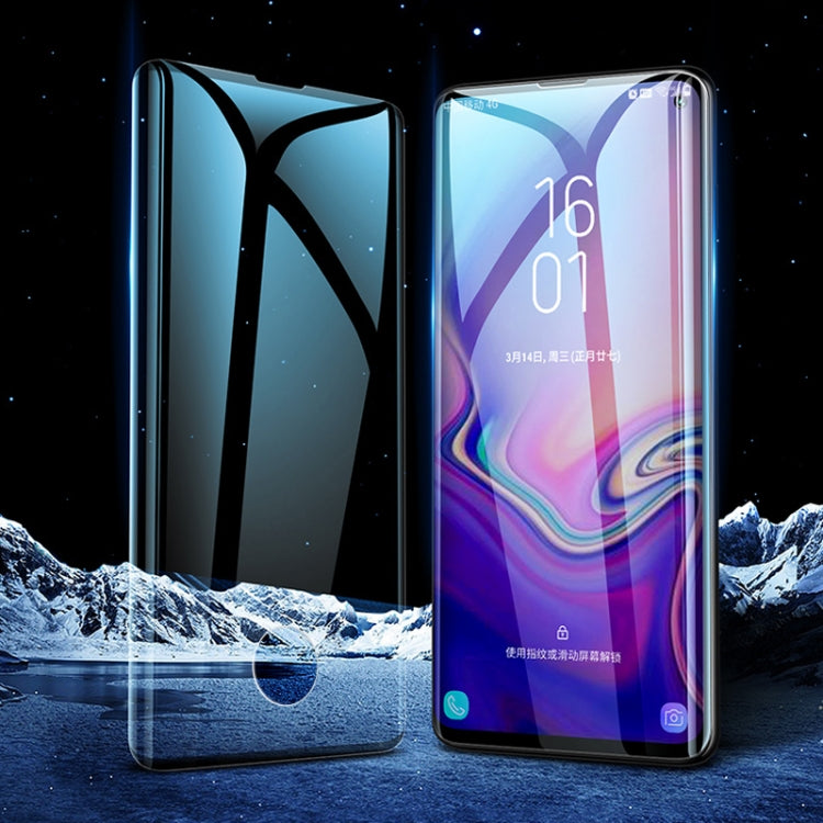 mocolo 0.33mm 9H 3D Round Edge Tempered Glass Film for Galaxy S10, Fingerprint Unlock Supported (Black)