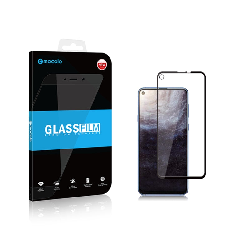 mocolo 0.33mm 9H 2.5D Silk Print Tempered Glass Film for Galaxy A8s