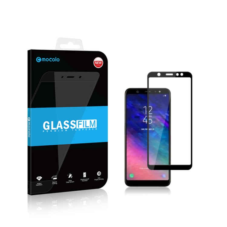mocolo 0.33mm 9H 2.5D Silk Print Tempered Glass Film for Galaxy A6+