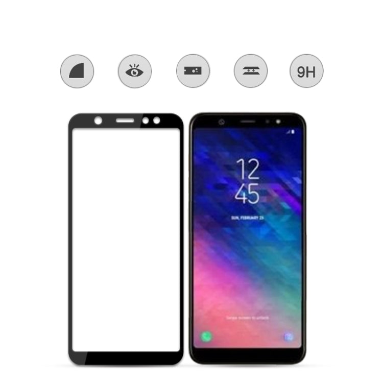 mocolo 0.33mm 9H 2.5D Silk Print Tempered Glass Film for Galaxy A6+