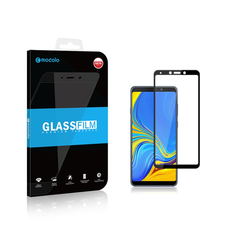 mocolo 0.33mm 9H 2.5D Silk Print Tempered Glass Film for Galaxy A9 2018