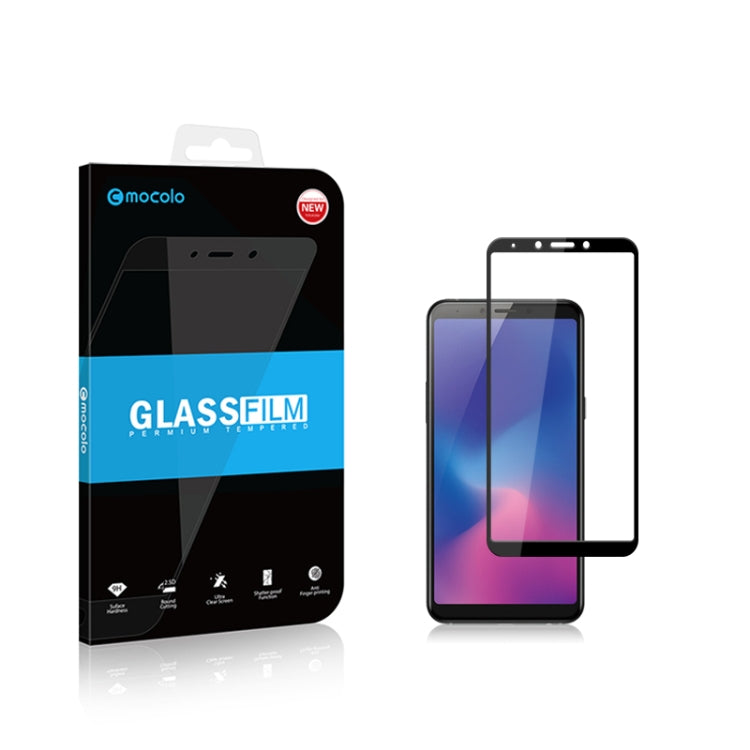 mocolo 0.33mm 9H 2.5D Silk Print Tempered Glass Film for Galaxy A6s