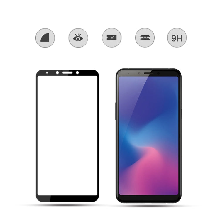 mocolo 0.33mm 9H 2.5D Silk Print Tempered Glass Film for Galaxy A6s