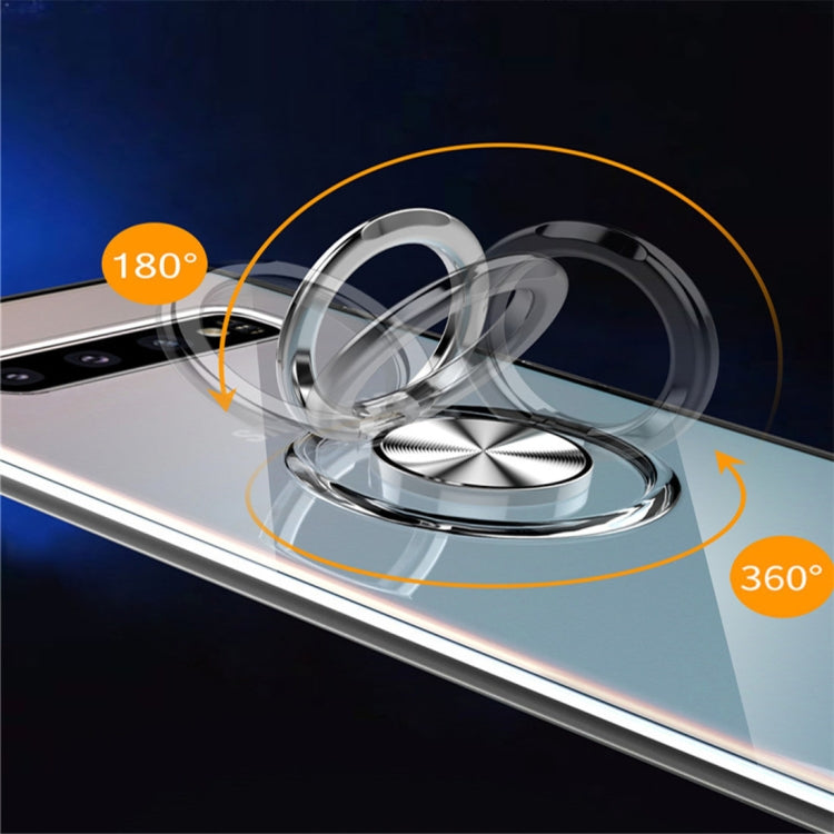 Ultra-thin TPU Protective Case for Galaxy S10+, with 360 Degree Rotation Holder(Transparent)