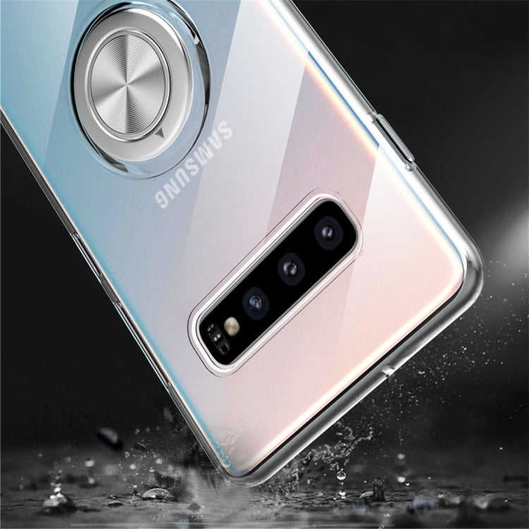 Ultra-thin TPU Protective Case for Galaxy S10+, with 360 Degree Rotation Holder(Transparent)