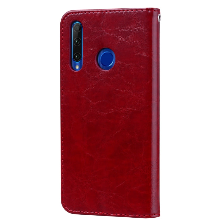 Business Style Oil Wax Texture Horizontal Flip Leather Case for Huawei Honor 10i, with Holder & Card Slots & Wallet