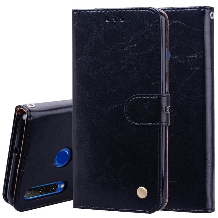 Business Style Oil Wax Texture Horizontal Flip Leather Case for Huawei Honor 10i, with Holder & Card Slots & Wallet