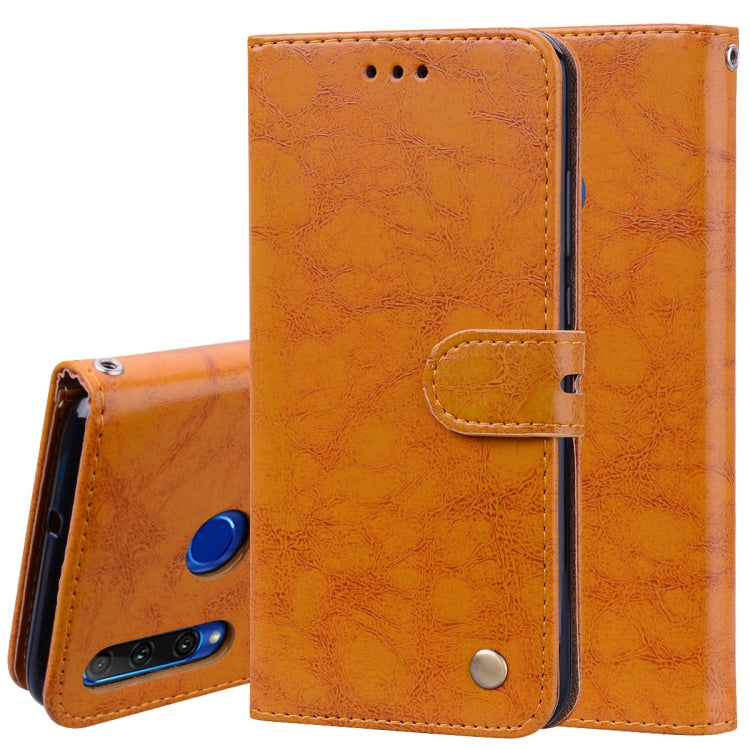 Business Style Oil Wax Texture Horizontal Flip Leather Case for Huawei Honor 10i, with Holder & Card Slots & Wallet