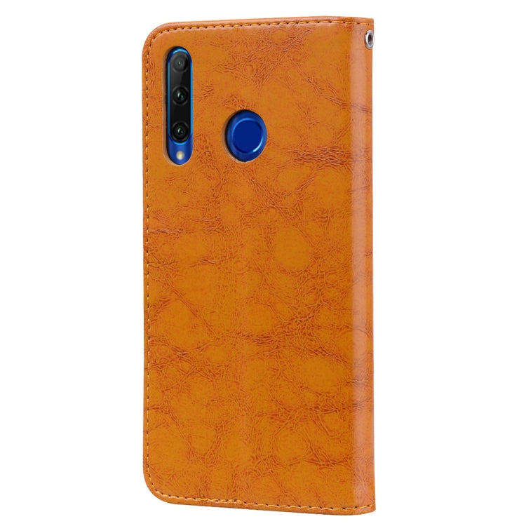 Business Style Oil Wax Texture Horizontal Flip Leather Case for Huawei Honor 10i, with Holder & Card Slots & Wallet