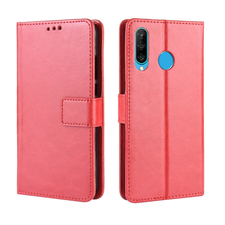 Retro Crazy Horse Texture Horizontal Flip Leather Case for Huawei Enjoy 9s (P Smart+ 2019)  , with Holder & Card Slots & Photo Frame