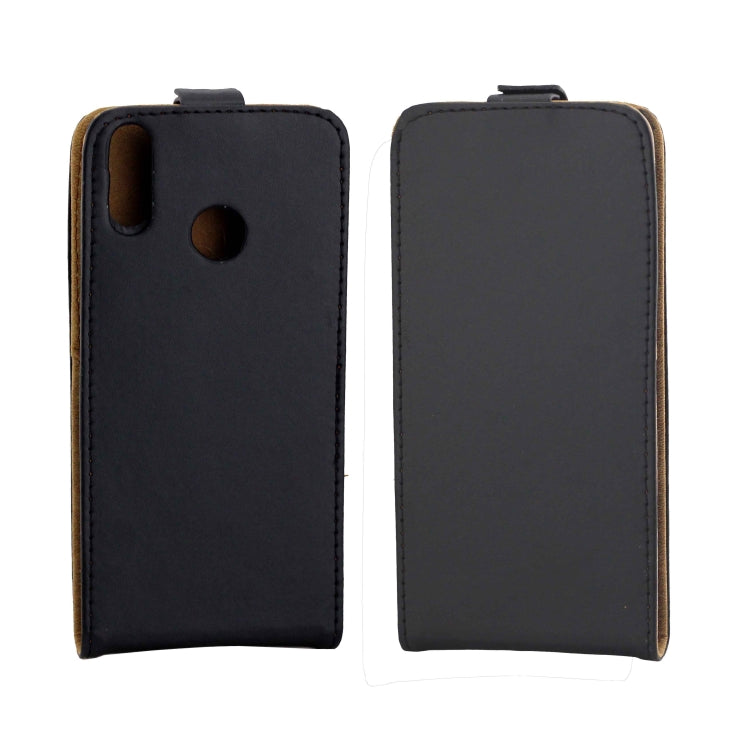 Business Style Vertical Flip TPU Leather Case  with Card Slot for Huawei Honor 8C(Black)