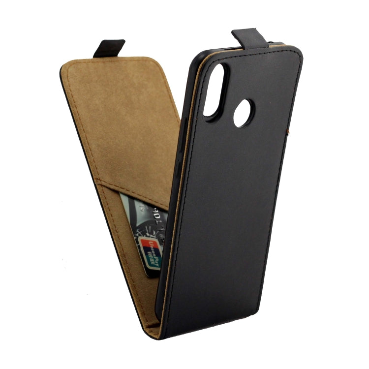 Business Style Vertical Flip TPU Leather Case  with Card Slot for Huawei P Smart+/nova 3i/(Black)