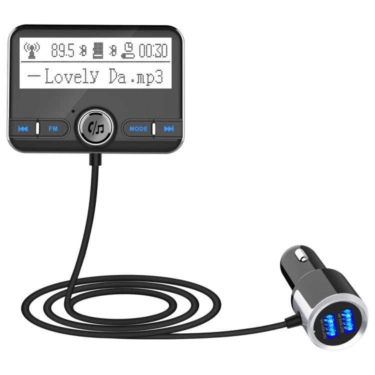 BC31 2.4 inch Large-screen Car Bluetooth Hands-free MP3 Bluetooth Cigarette Lighter Bluetooth FM Transmitter