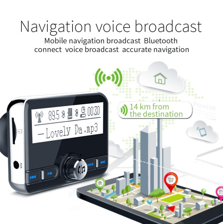 BC31 2.4 inch Large-screen Car Bluetooth Hands-free MP3 Bluetooth Cigarette Lighter Bluetooth FM Transmitter
