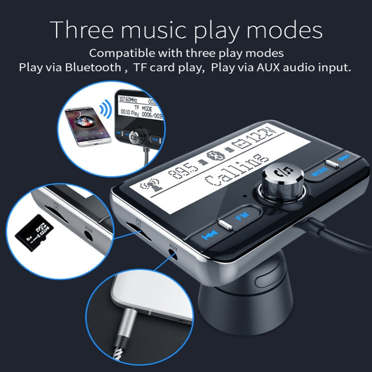 BC31 2.4 inch Large-screen Car Bluetooth Hands-free MP3 Bluetooth Cigarette Lighter Bluetooth FM Transmitter
