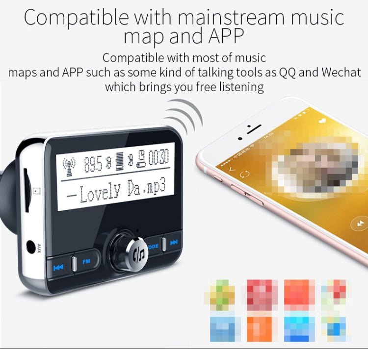 BC31 2.4 inch Large-screen Car Bluetooth Hands-free MP3 Bluetooth Cigarette Lighter Bluetooth FM Transmitter