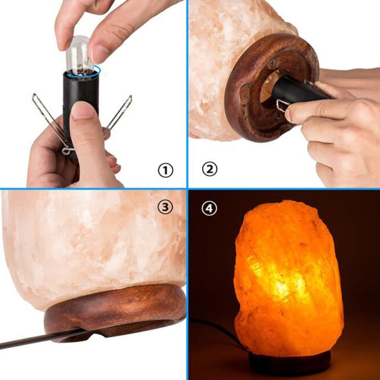 YouOKLight YK6618 2 PCS Salt Lamp Cord and Bulbs Himalayan Salt Lamp Replacement Cord with Dimmer Switch, US / EU Plug