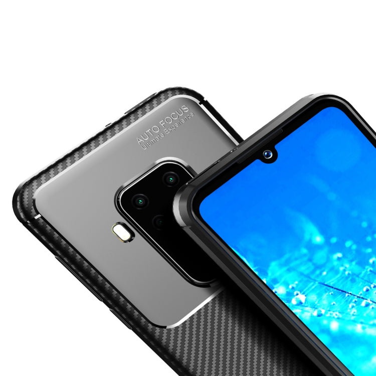 Beetle Series Carbon Fiber Texture Shockproof TPU Case for Motorola MOTO P40 Note(Black)