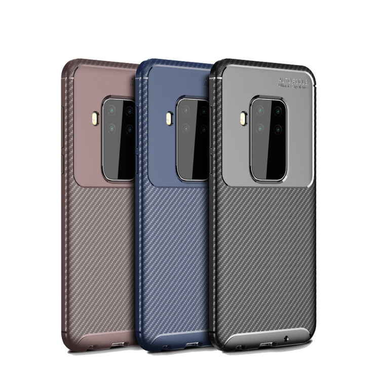 Beetle Series Carbon Fiber Texture Shockproof TPU Case for Motorola MOTO P40 Note(Black)