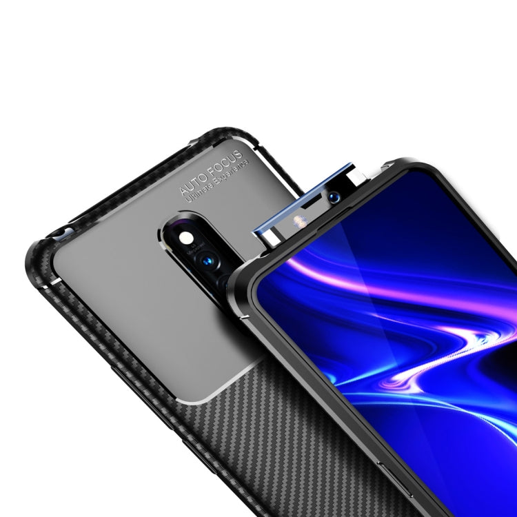 Beetle Series Carbon Fiber Texture Shockproof TPU Case for vivo X27 Pro(Black)