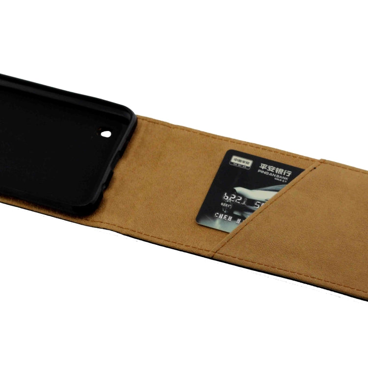 Business Style Vertical Flip TPU Leather Case  with Card Slot for Samsung Galaxy M10(black)