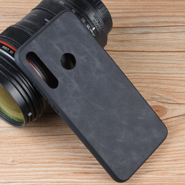 Shockproof Sheep Skin PC + PU + TPU Case for Huawei Y5 2019(Black)