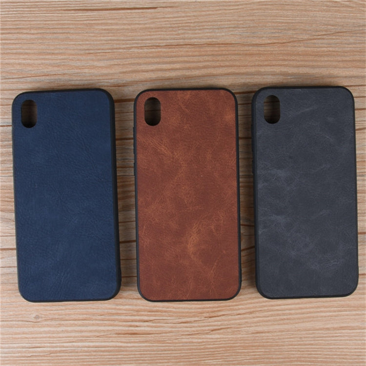 Shockproof Sheep Skin PC + PU + TPU Case for Huawei Y5 2019(Black)