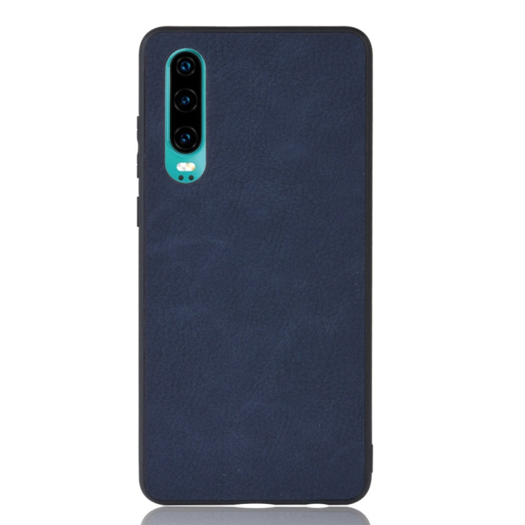 Shockproof Sheep Skin PC + PU + TPU Case for Huawei P30(Blue)