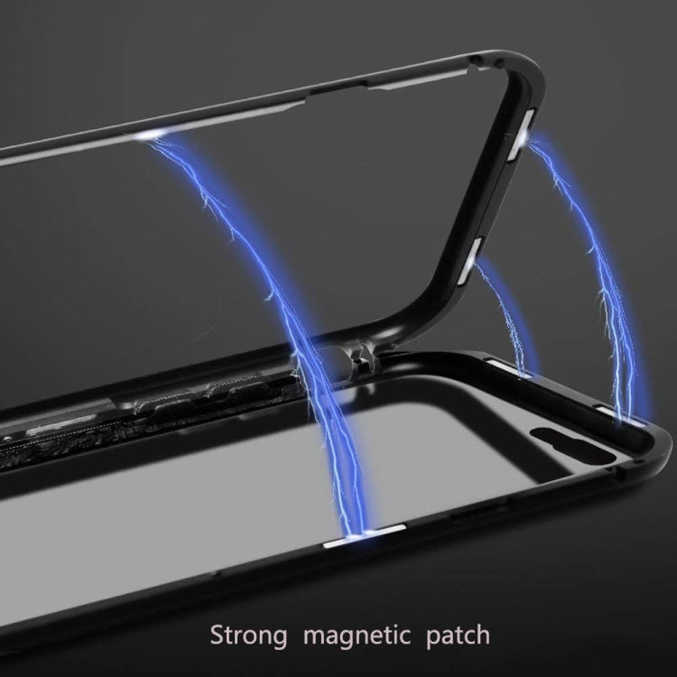 For iPhone SE 2022 / SE 2020 / 8 / 7 Mocolo Magnetic Metal Frame Tempered Glass Case(Silver)