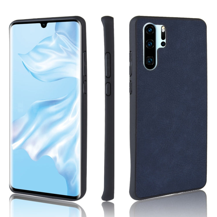 Shockproof Sheep Skin PC + PU + TPU Case for Huawei P30 Pro(Blue)