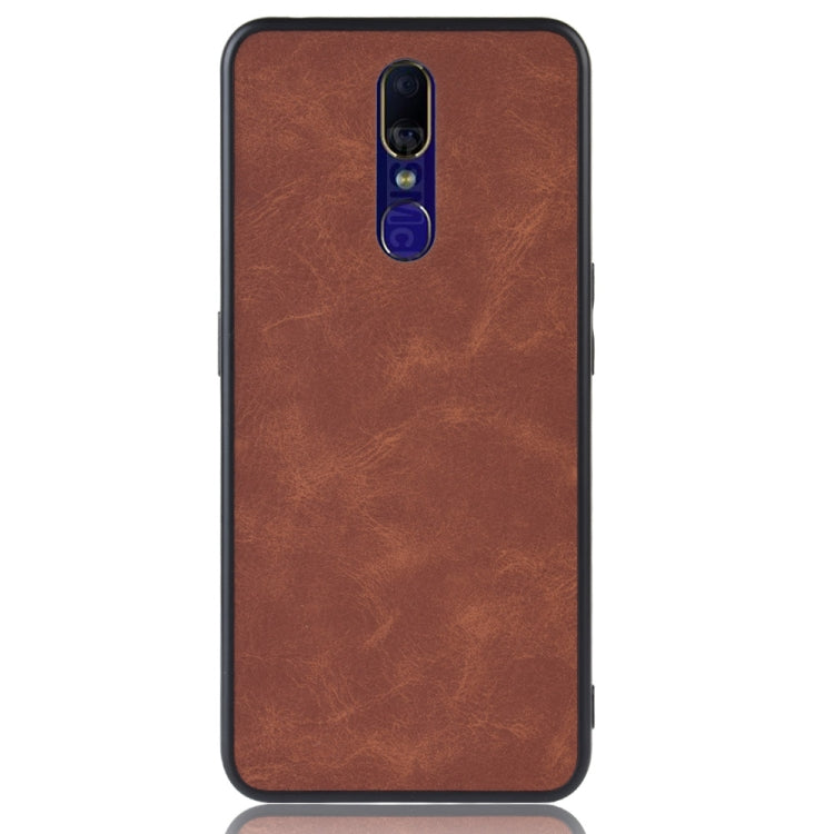 Shockproof Sheep Skin PC + PU + TPU Case for OPPO F11(Brown)