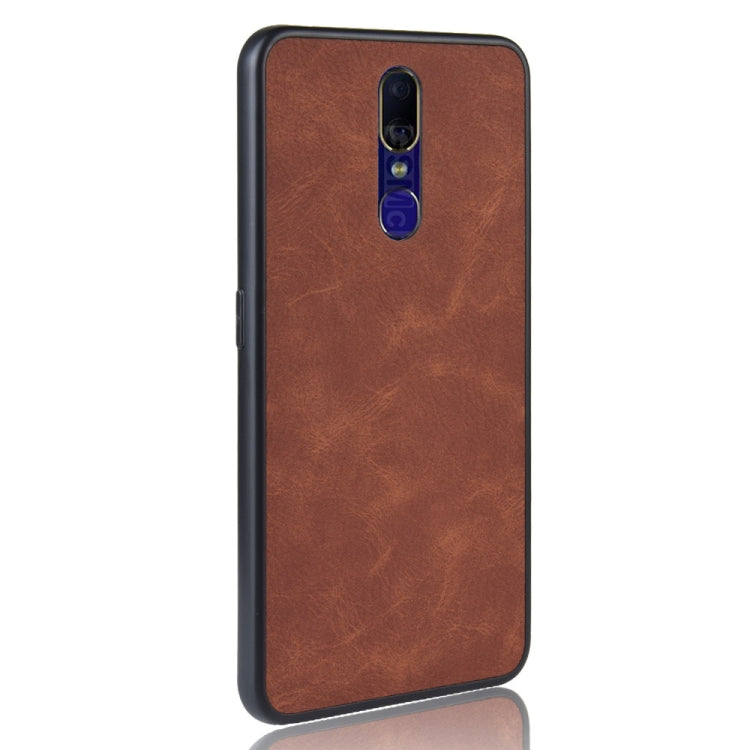 Shockproof Sheep Skin PC + PU + TPU Case for OPPO F11(Brown)