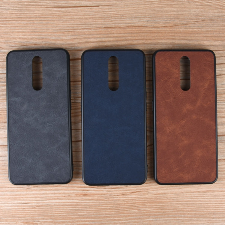 Shockproof Sheep Skin PC + PU + TPU Case for OPPO F11(Brown)