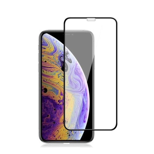 For iPhone XS / X 10pcs mocolo 0.33mm 9H 2.5D Silk Print Tempered Glass Film