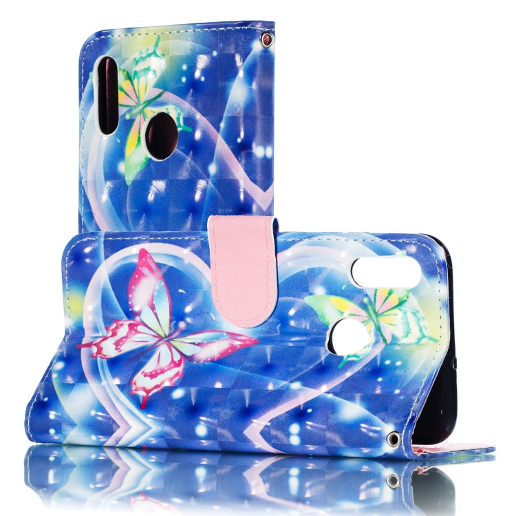 3D Pattern Colored Drawing Horizontal Flip Leather Case for Huawei P Smart+ (2019) & P Smart (2019) & Enjoy 9S , with Holder & Card Slots & Wallet & Lanyard