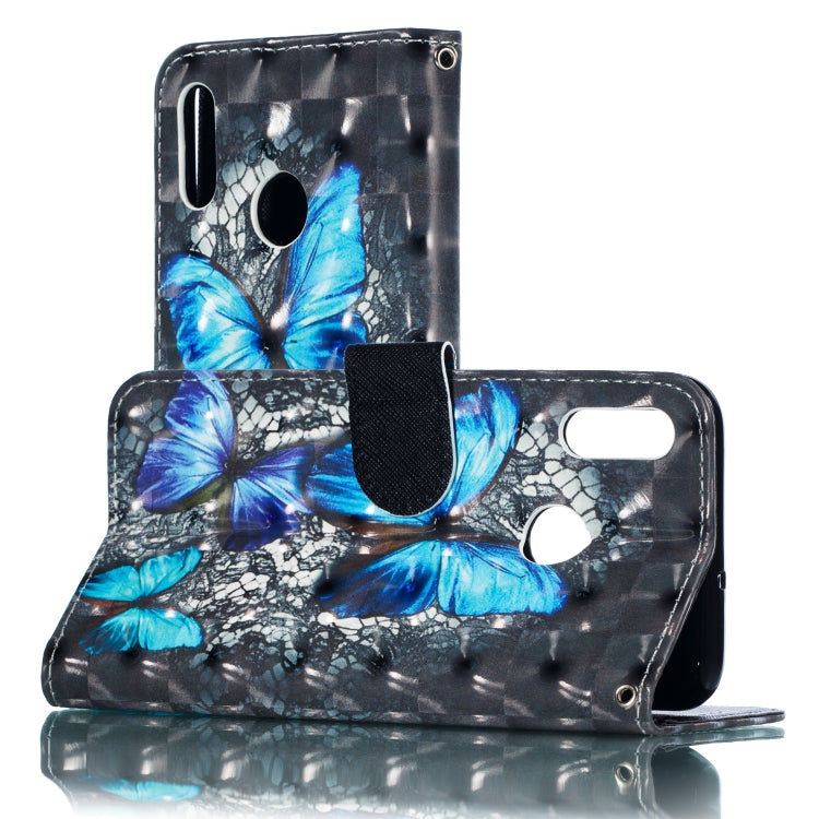 3D Pattern Colored Drawing Horizontal Flip Leather Case for Huawei P Smart+ (2019) & P Smart (2019) & Enjoy 9S , with Holder & Card Slots & Wallet & Lanyard