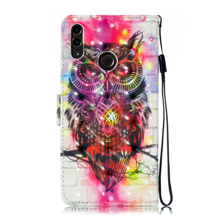 3D Pattern Colored Drawing Horizontal Flip Leather Case for Huawei Enjoy 9 & Y7 (2019) & Y7 Prime (2019)  & Y7 Pro (2019), with Holder & Card Slots & Wallet & Lanyard