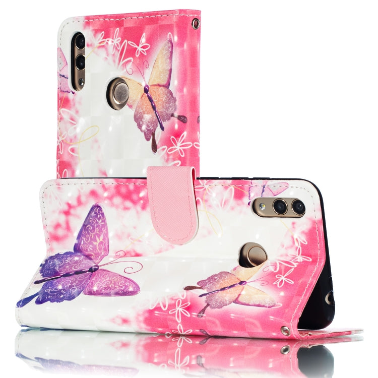 3D Pattern Colored Drawing Horizontal Flip Leather Case for Huawei Enjoy 9 & Y7 (2019) & Y7 Prime (2019)  & Y7 Pro (2019), with Holder & Card Slots & Wallet & Lanyard