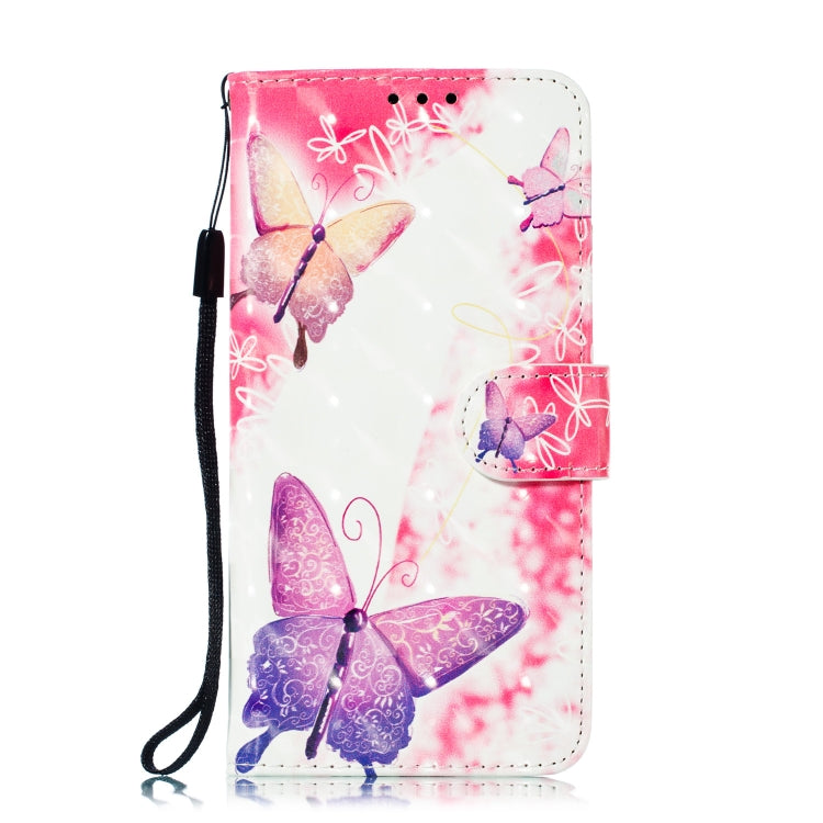 3D Pattern Colored Drawing Horizontal Flip Leather Case for Huawei Enjoy 9 & Y7 (2019) & Y7 Prime (2019)  & Y7 Pro (2019), with Holder & Card Slots & Wallet & Lanyard